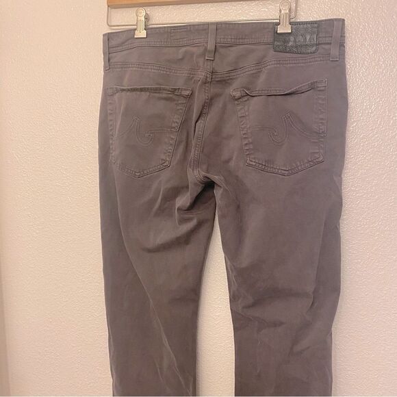 Adriano Goldschmied AG Everett SUD SUEDED Slim Straight Jeans gray brown 33x32 - Picture 4 of 10